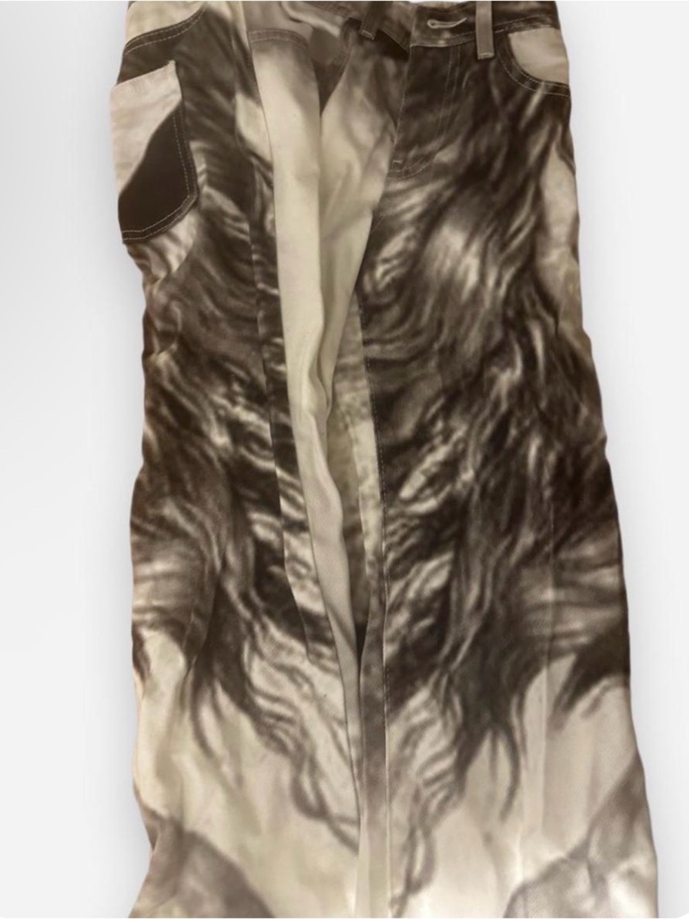 Ow collection horse print jeans